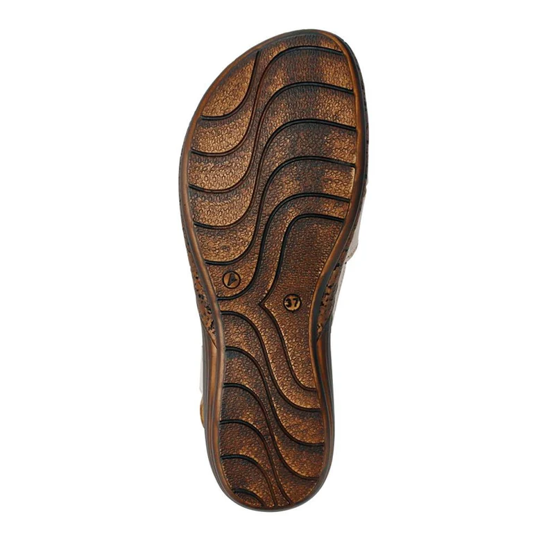 Leather Elasticated Sandals - LUCK41000 / 327 425 - Pewter