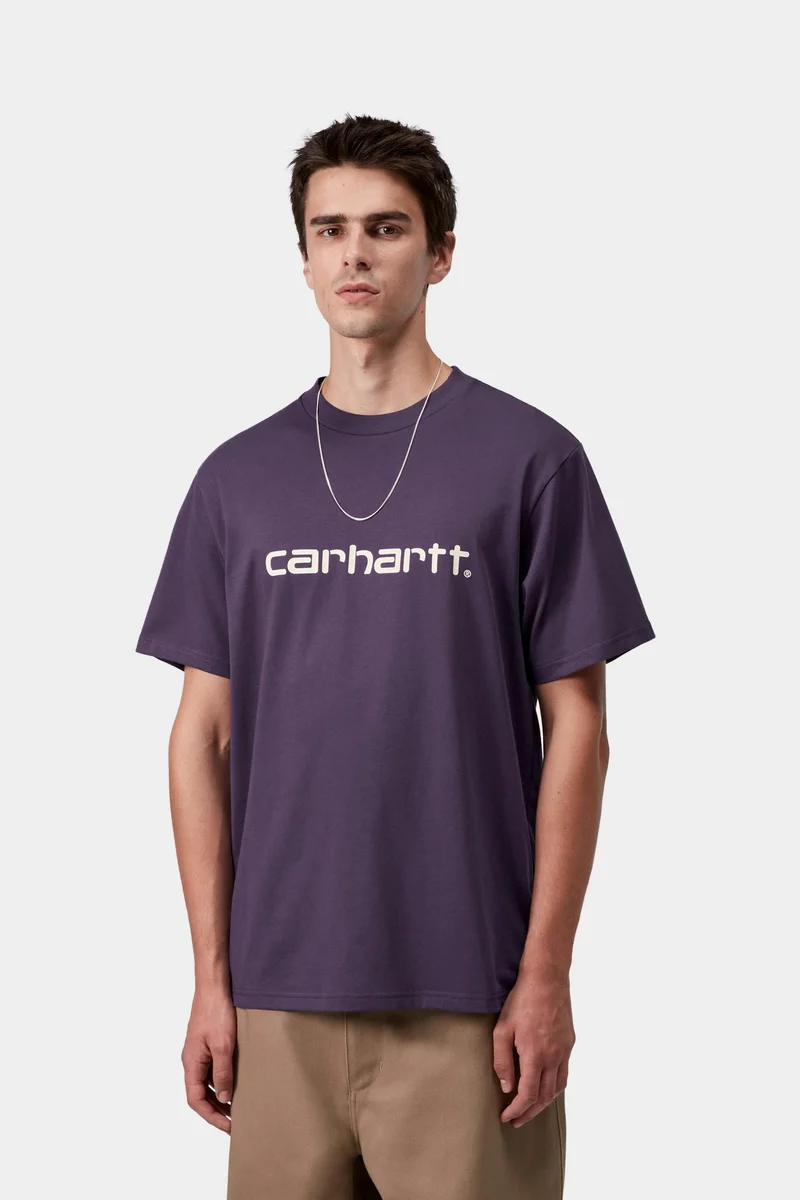 Carhartt WIP Herren-T-Shirt mit Schriftzug | Lokers / Salz