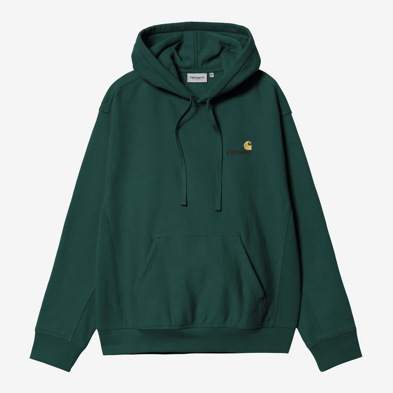 Carhartt WIP Herren American Script Hoodie | Dunkelbraun