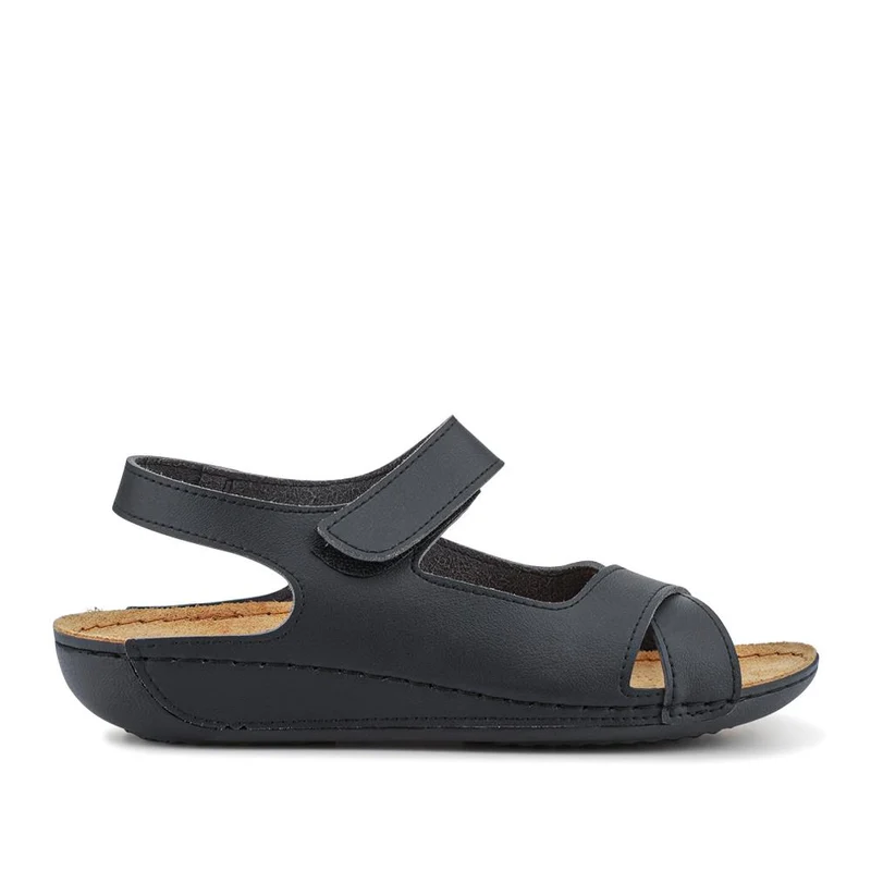 Cushioned Touch-Fasten Sandals - SERAY41003 / 327 591 - Black