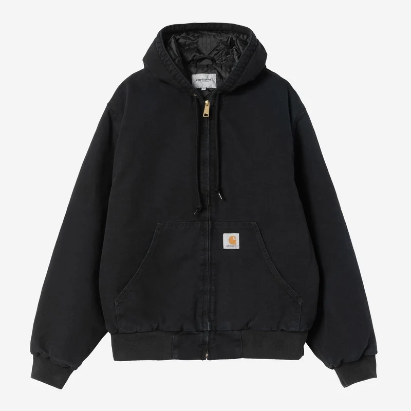 Carhartt WIP Herren OG Active Stone Canvas Jacke | Schwarz
