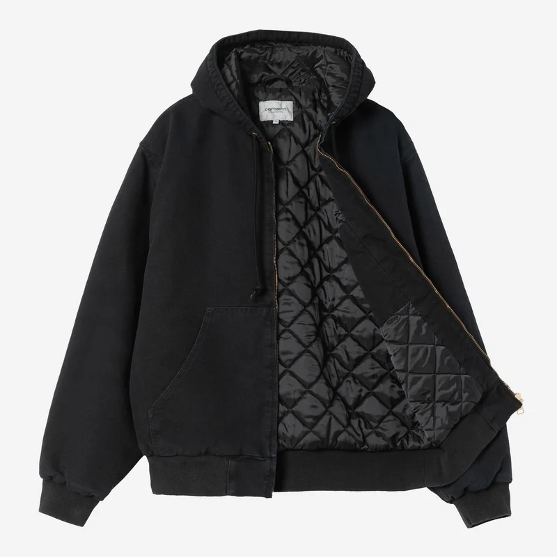Carhartt WIP Herren OG Active Stone Canvas Jacke | Schwarz