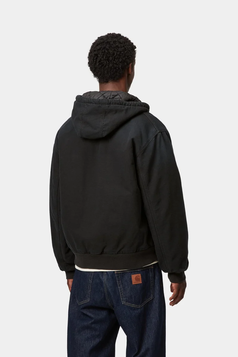 Carhartt WIP Herren OG Active Stone Canvas Jacke | Schwarz