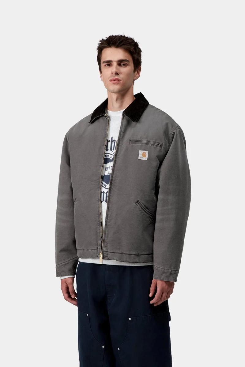 Carhartt WIP Herren OG Detroit Jacke | Graphit/Schwarz