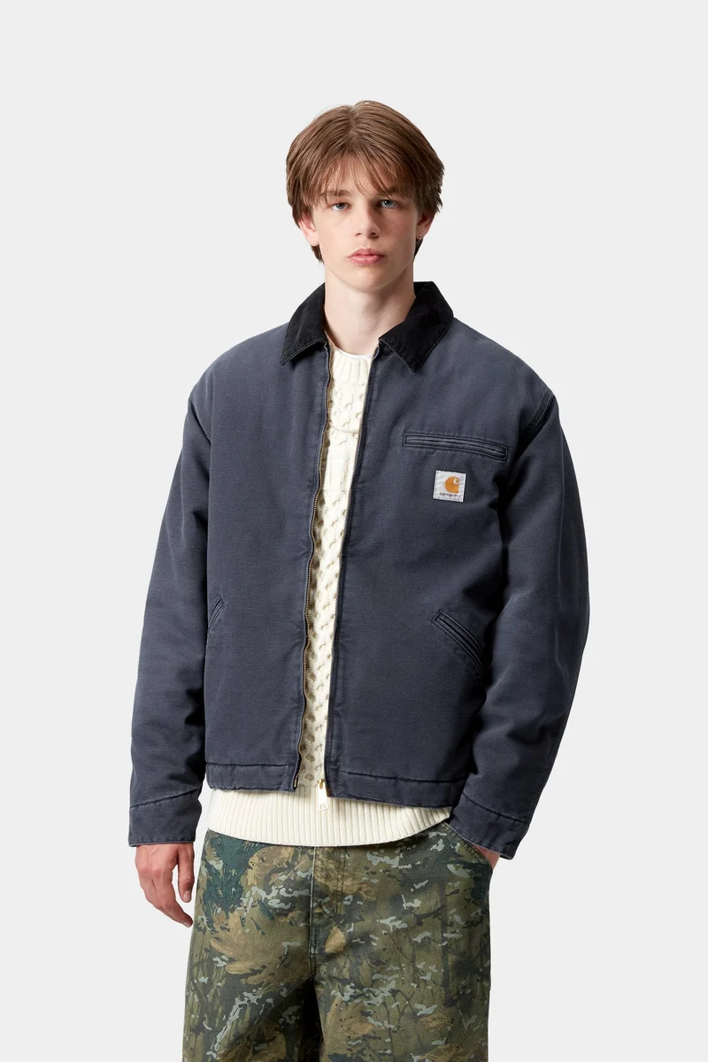 Carhartt WIP Herren OG Detroit Jacke | Dunkelblau/Schwarz