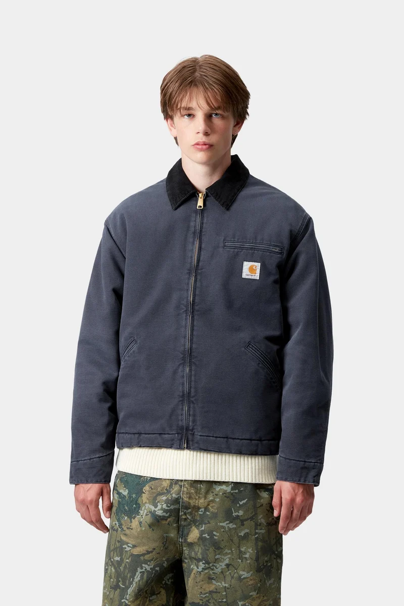 Carhartt WIP Herren OG Detroit Jacke | Dunkelblau/Schwarz