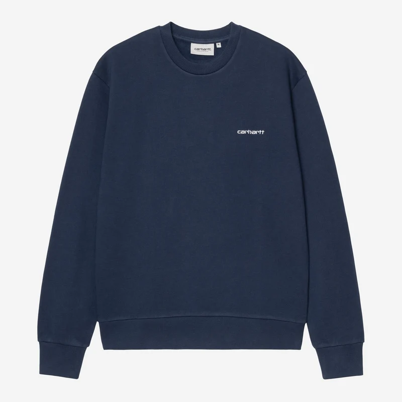 Carhartt WIP Herren-Sweatshirt mit Schriftzug-Stickerei | Jupiter / Weiß