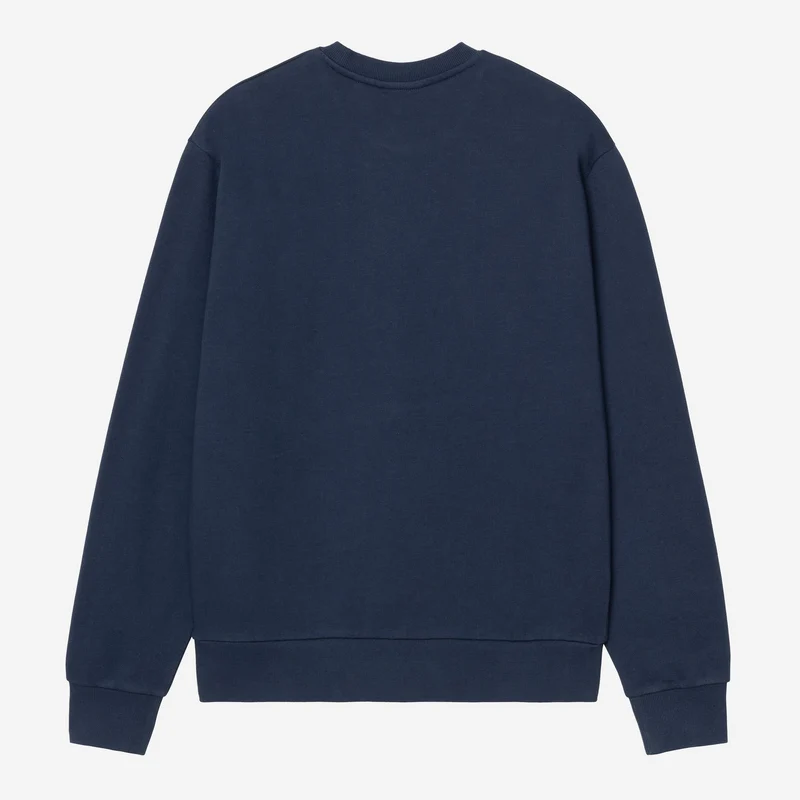 Carhartt WIP Herren-Sweatshirt mit Schriftzug-Stickerei | Jupiter / Weiß