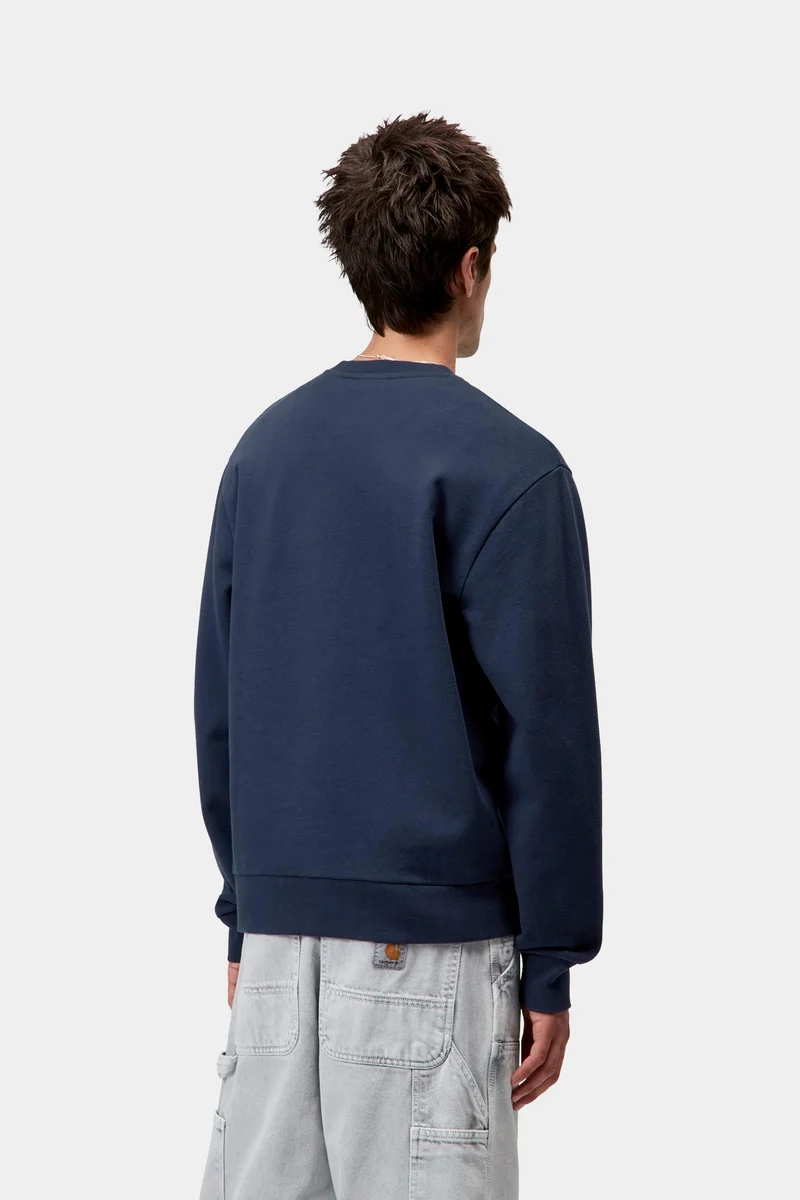 Carhartt WIP Herren-Sweatshirt mit Schriftzug-Stickerei | Jupiter / Weiß
