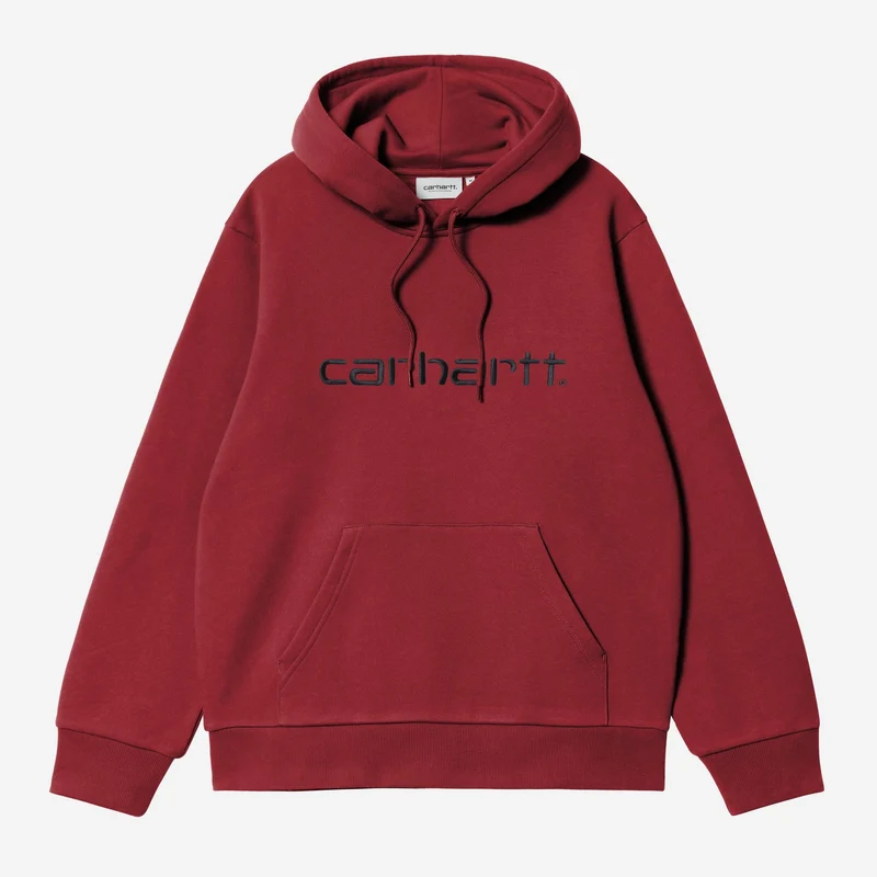 Carhartt WIP Herren Carhartt Kapuzenpullover | Scharlachrot / Graphit