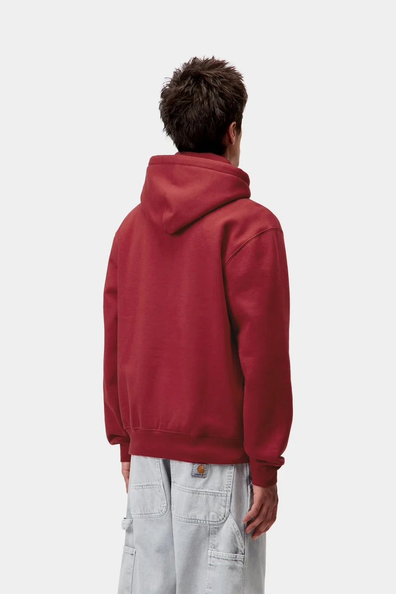 Carhartt WIP Herren Carhartt Kapuzenpullover | Scharlachrot / Graphit