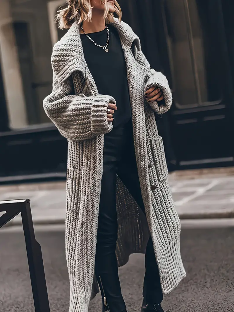 Franz | Frauen Kaschmir-Mix Strickjacke – Weich, Rippstruktur, Einfarbig
