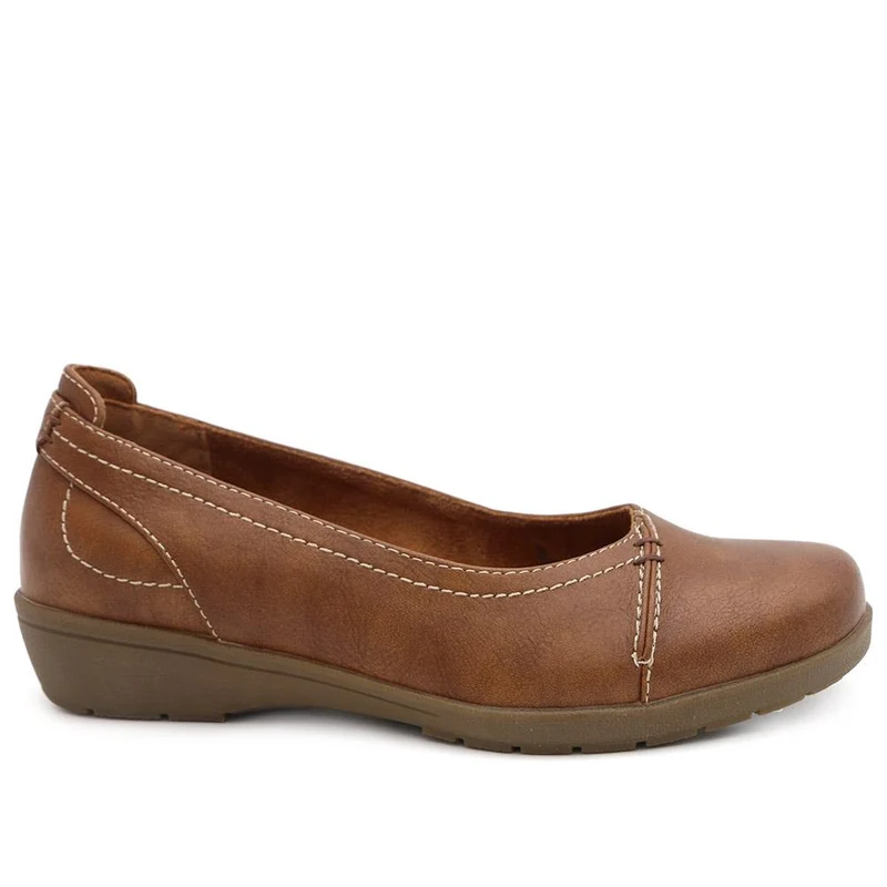 Cushioned Wedge Heel Courts - WBINS42086 / 328 142 - Tan