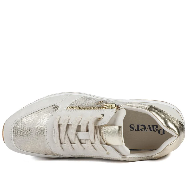 Cushioned Zip Up Trainers - WOIL43022 / 329 072 - Beige