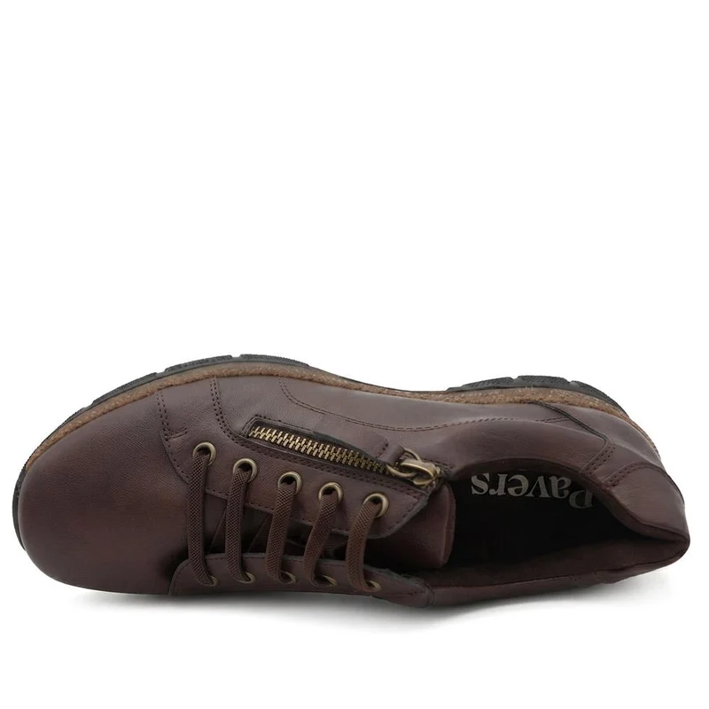 Wide Fit Casual Bungee Lace Shoes - WOIL41042 / 326 927 - Chocolate