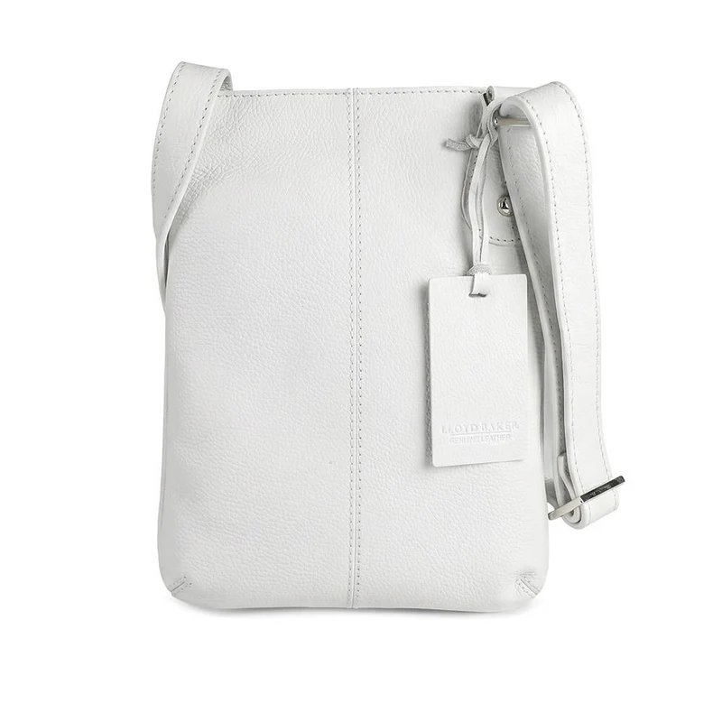 Leather Crossbody Bag W/ Outer Zip Pocket - LLOYD44037 / 330 479 - White
