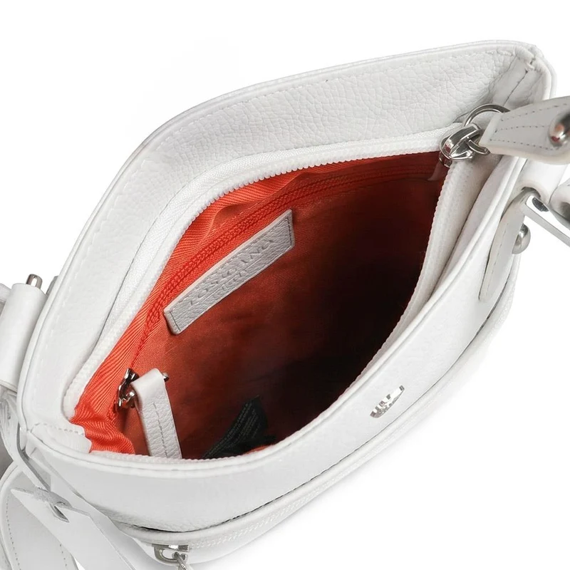 Leather Crossbody Bag W/ Outer Zip Pocket - LLOYD44037 / 330 479 - White