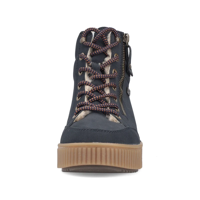 Rieker Damen Stiefeletten mit Fleecefutter | Blau