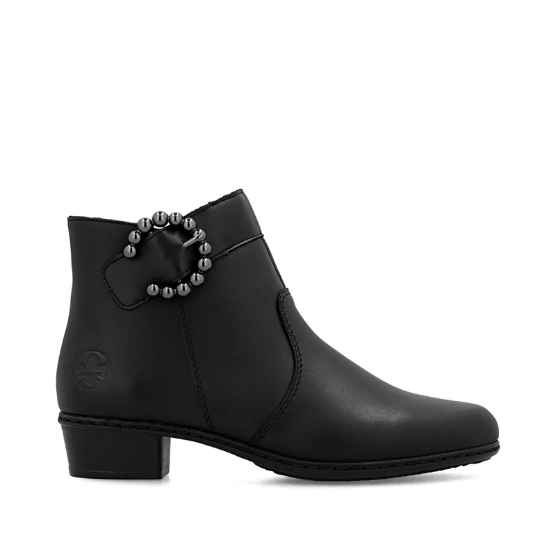 Rieker Damen Fashion Ankle Boots mit Schnallendetail | Schwarz