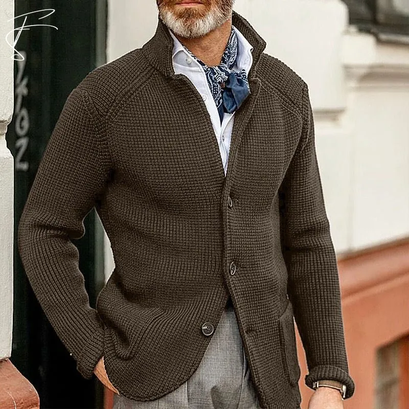 Eiro | Herren Zeitlose Strukturierte Strickjacke