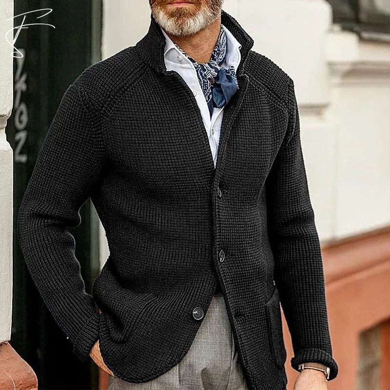 Eiro | Herren Zeitlose Strukturierte Strickjacke