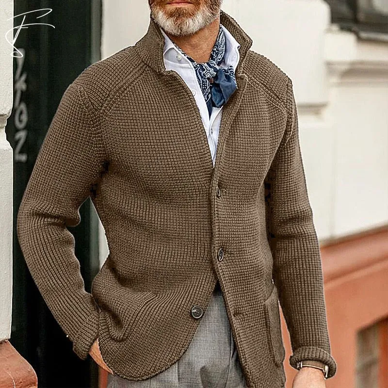 Eiro | Herren Zeitlose Strukturierte Strickjacke