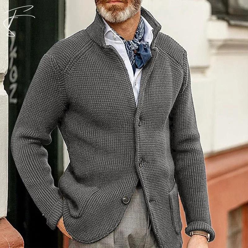 Eiro | Herren Zeitlose Strukturierte Strickjacke
