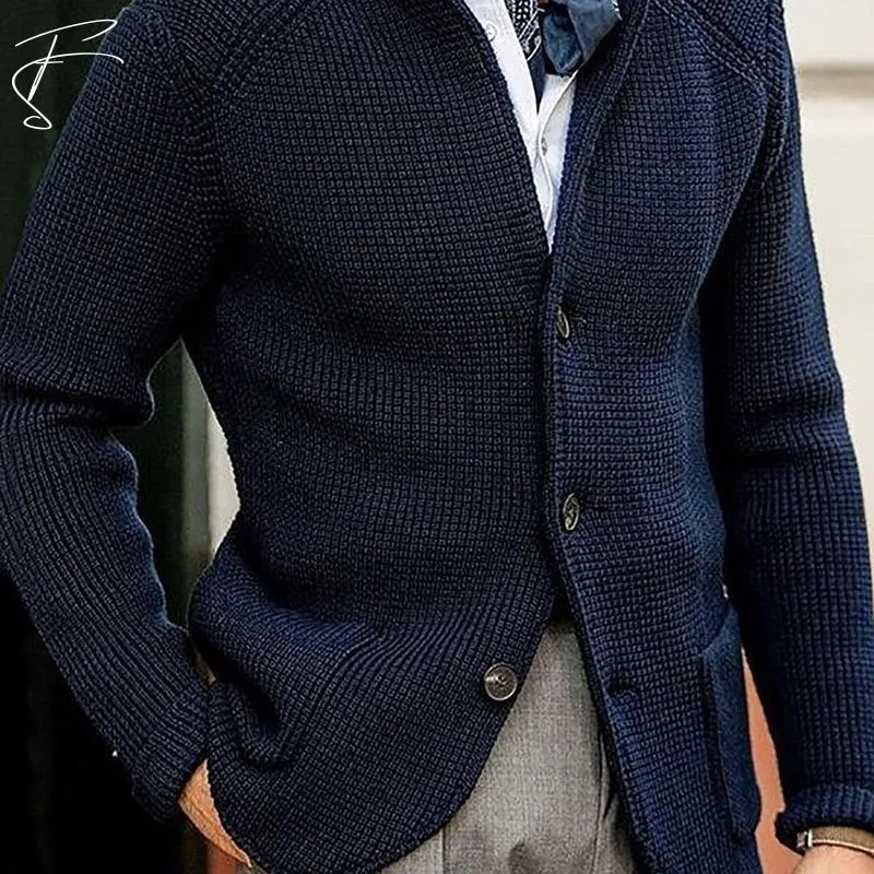 Eiro | Herren Zeitlose Strukturierte Strickjacke