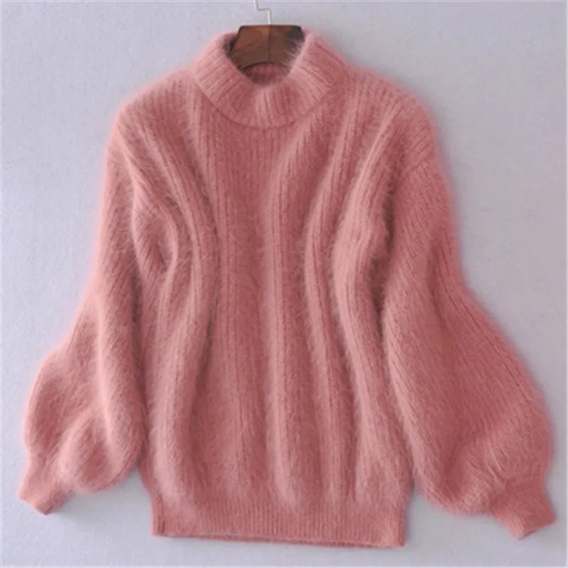Amarie | Vintage-Angorapullover: Locker gestrickt und einfarbig