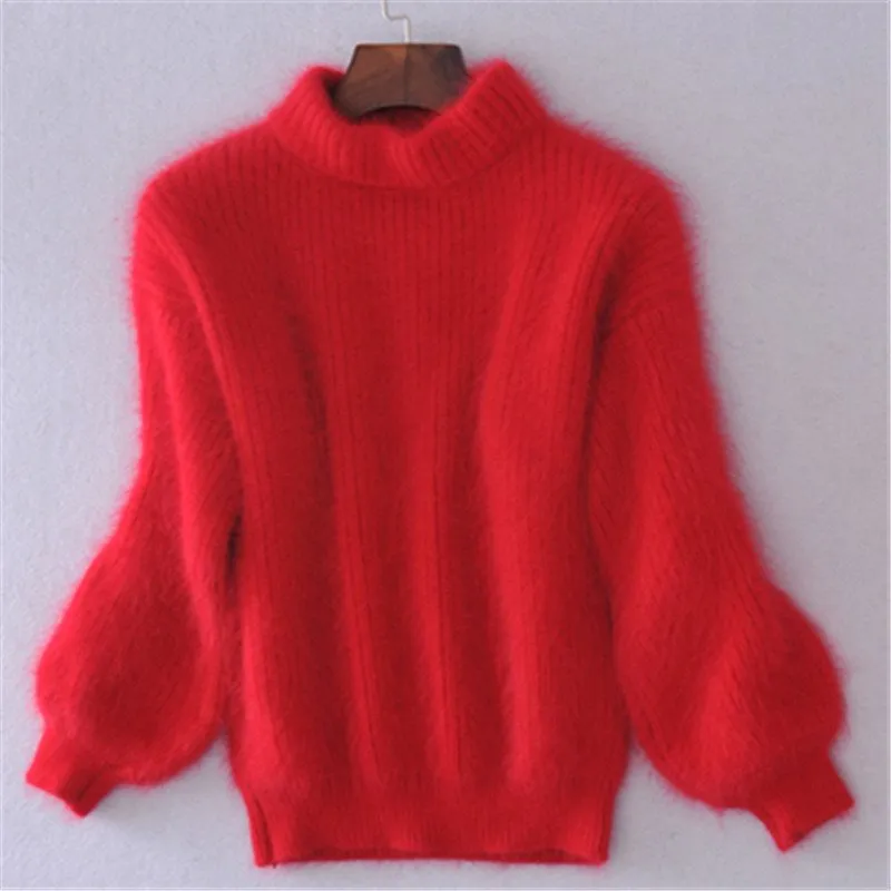 Amarie | Vintage-Angorapullover: Locker gestrickt und einfarbig