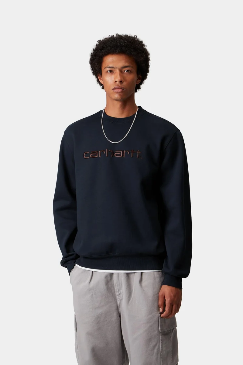 Carhartt WIP Herren Carhartt Sweat Top | Deep Night / Palisander