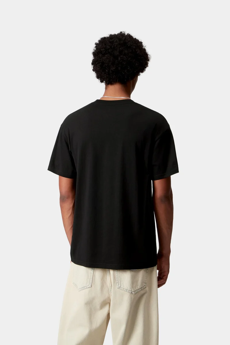Carhartt WIP Herren Pocket Heart T-Shirt | Schwarz / Rot