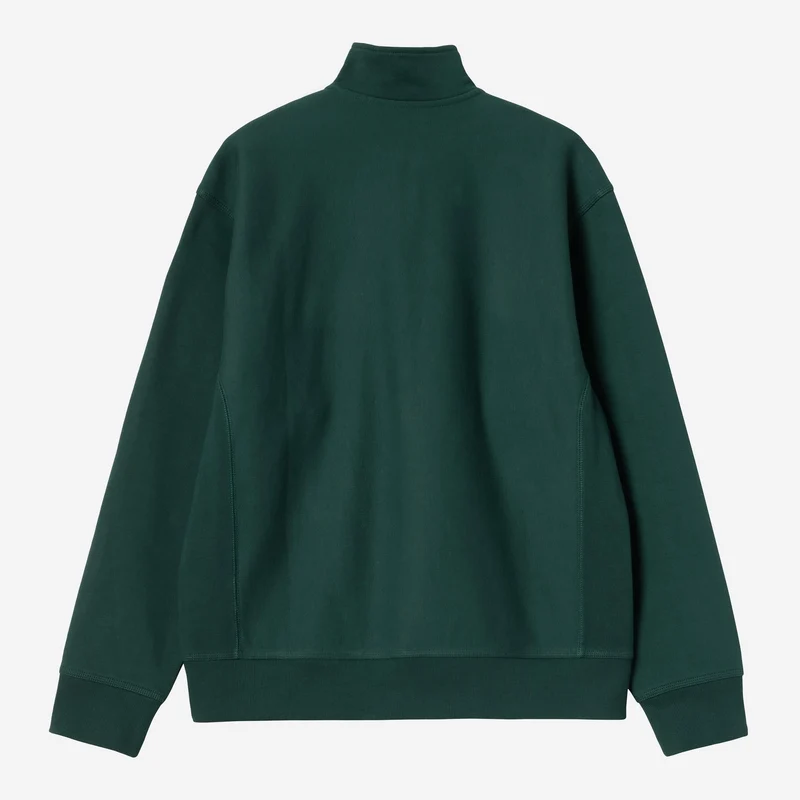 Carhartt WIP Herren Halb-Zip-Reißverschluss American Script Sweatshirt | Dunkelbraun