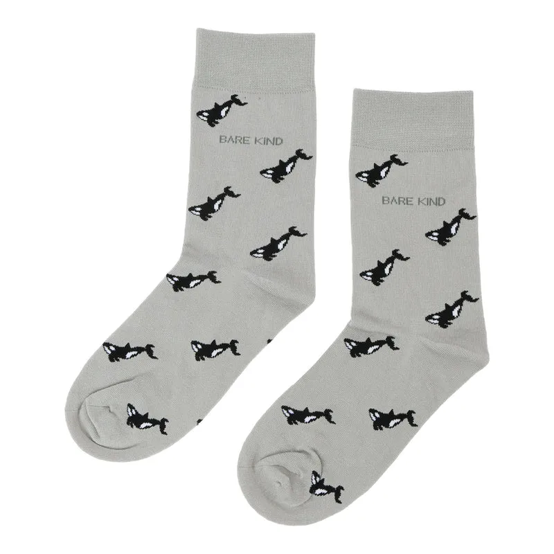 Bare Kind Save the Orca Small Motif Bamboo Socks
