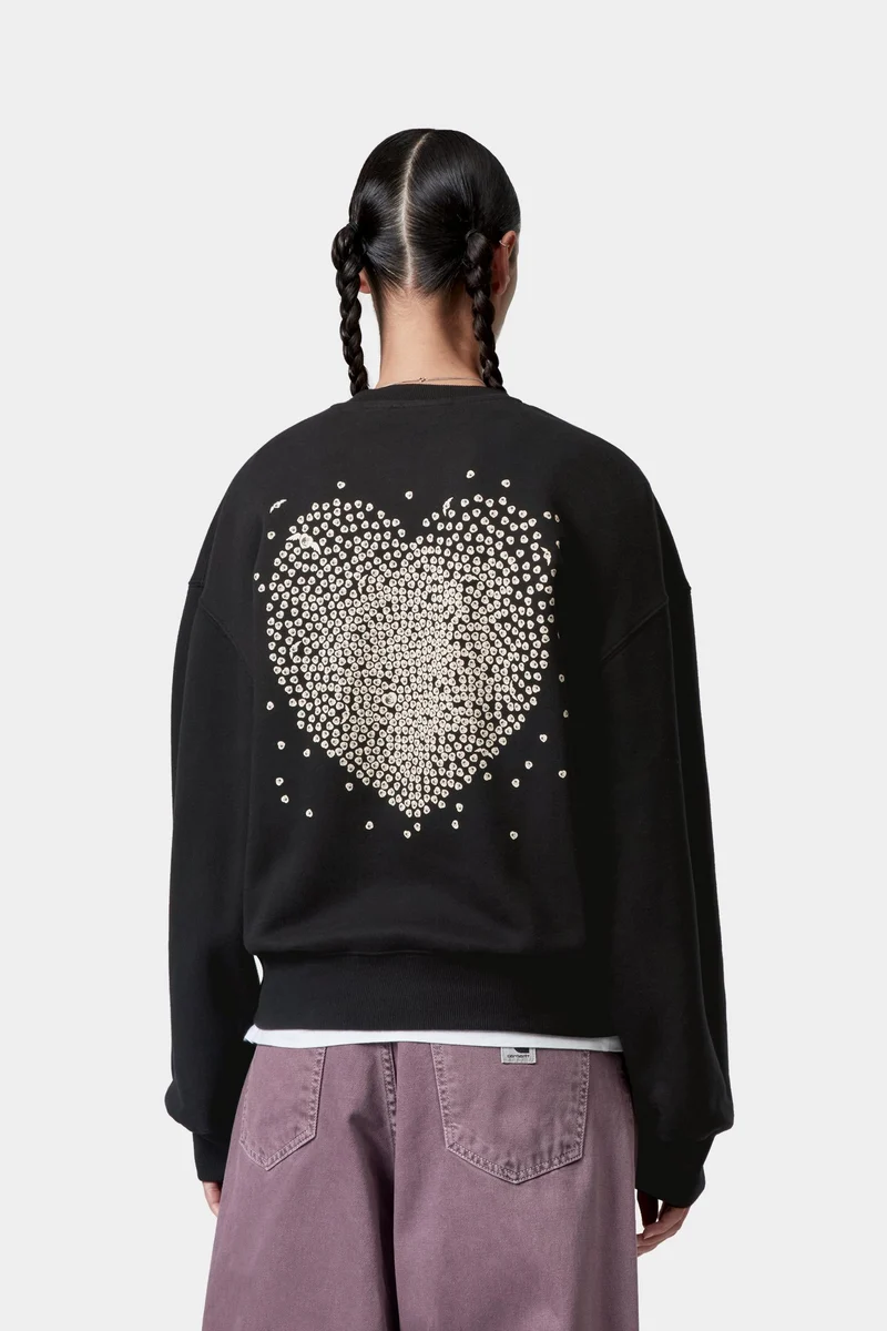 Carhartt Damen-Sweatshirt „Hearts of Hartts“ | Schwarz
