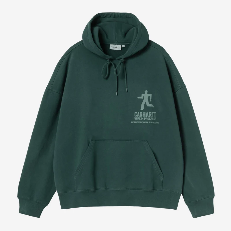 Carhartt WIP Herren-Distance-Sweatshirt-Hoodie | Dunkelbraun gefärbt