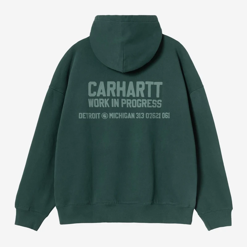 Carhartt WIP Herren-Distance-Sweatshirt-Hoodie | Dunkelbraun gefärbt