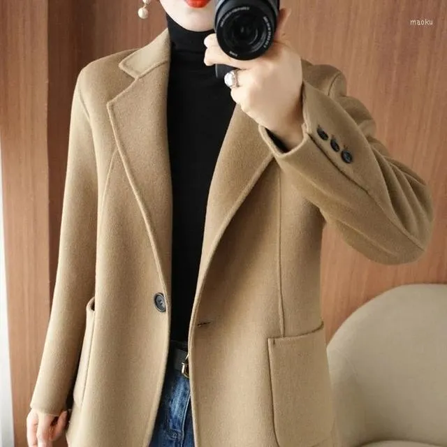 Tiberius | Herbst- und Winterverdickter Tweed Damen Blazer