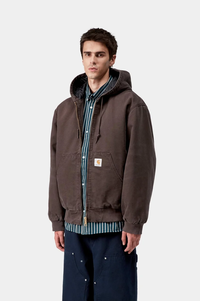 Carhartt WIP Herren OG Active Stone Canvas Jacke | Tabak