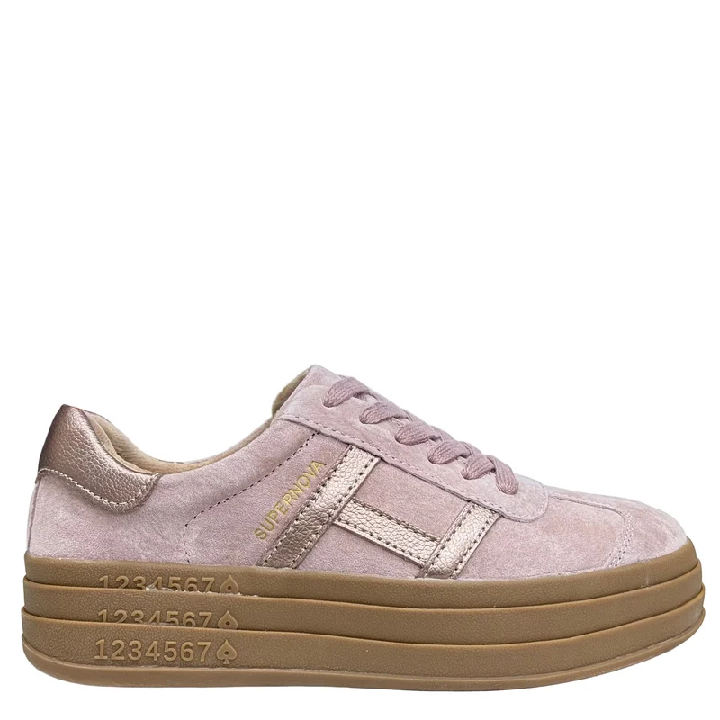 Drilleys Damen-Sneaker Sixty Eight | Rosa Gänseblümchen