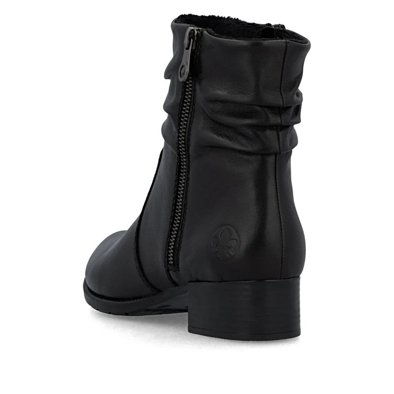 Rieker Damen Leder Fashion Ankle Boots | Schwarz