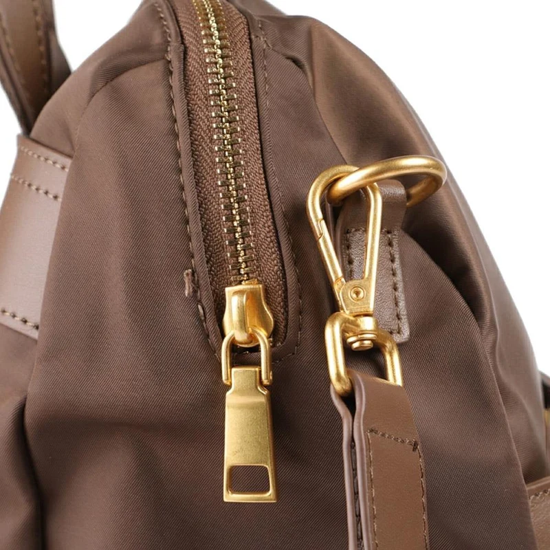 Virelle Leather Backpack With Zip Pockets - VIRELLE / 329 382 - Chocolate