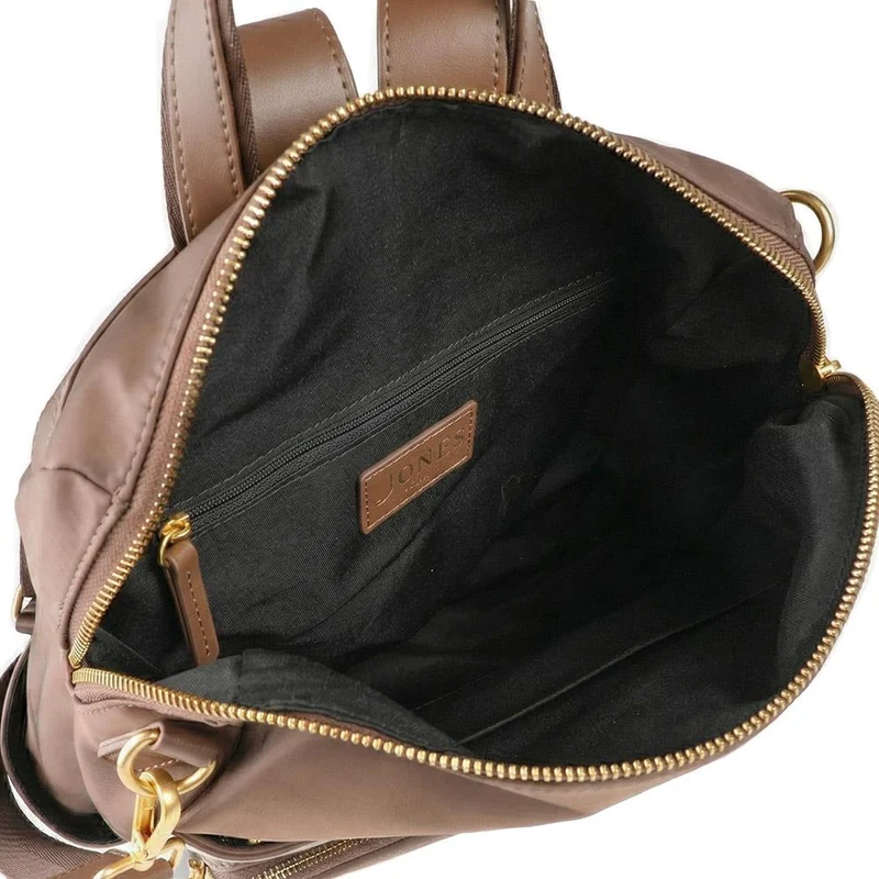 Virelle Leather Backpack With Zip Pockets - VIRELLE / 329 382 - Chocolate