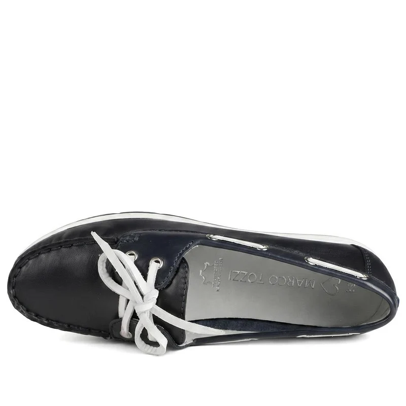 Marco Tozzi Lace Upper Boat Shoes - WEN43002 / 330 470 - Navy