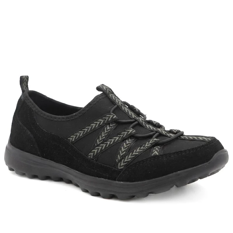 Leather Memory Foam Slip On Trainers - BRK43058 / 329 596