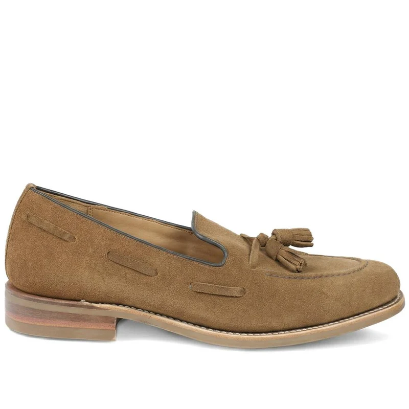 Utah1 Loake Leather Tassel Loafers - UTAH1 / 324 999 - Snuff Suede