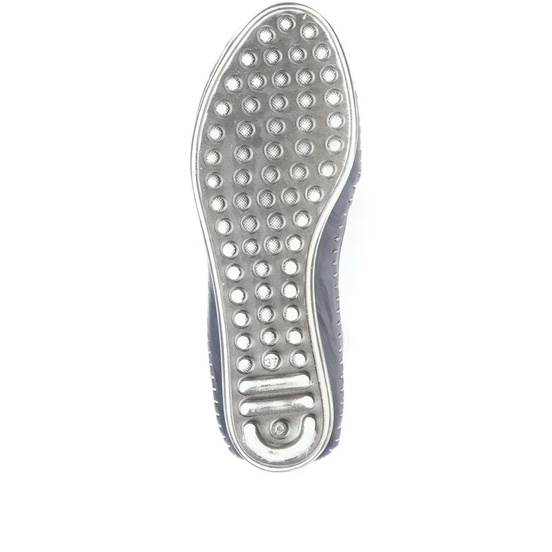 Leather Slip-On Pumps - GOKH29000 / 316 901 - Navy