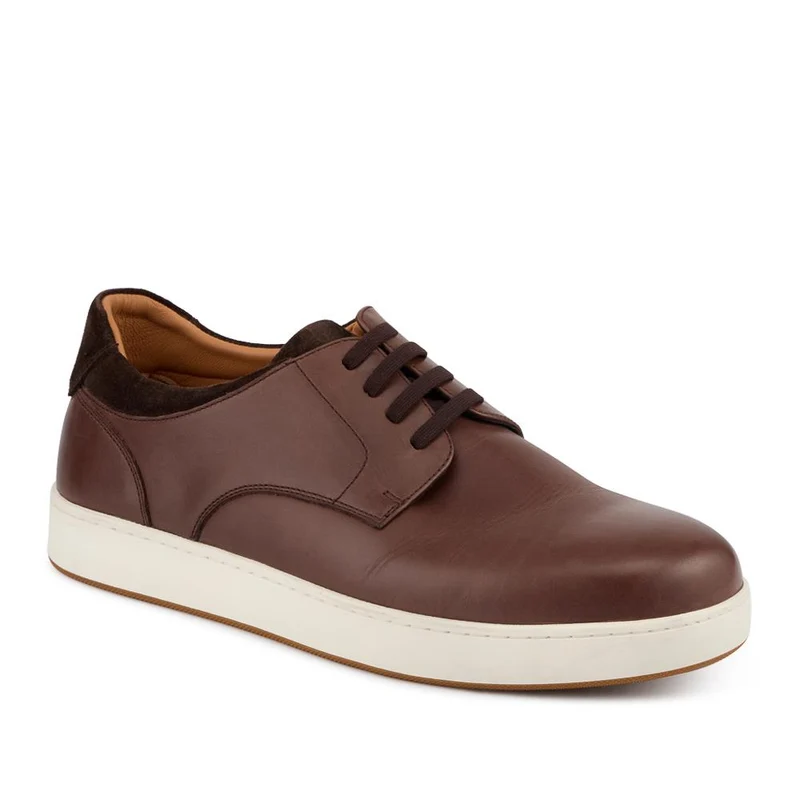 Stevenage Wide Fit Leather Trainers - STEVENAGE / 328 097