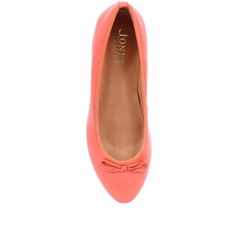 Soleil Leather Low Ballet Pumps - SOLEIL / 323 600 - Coral