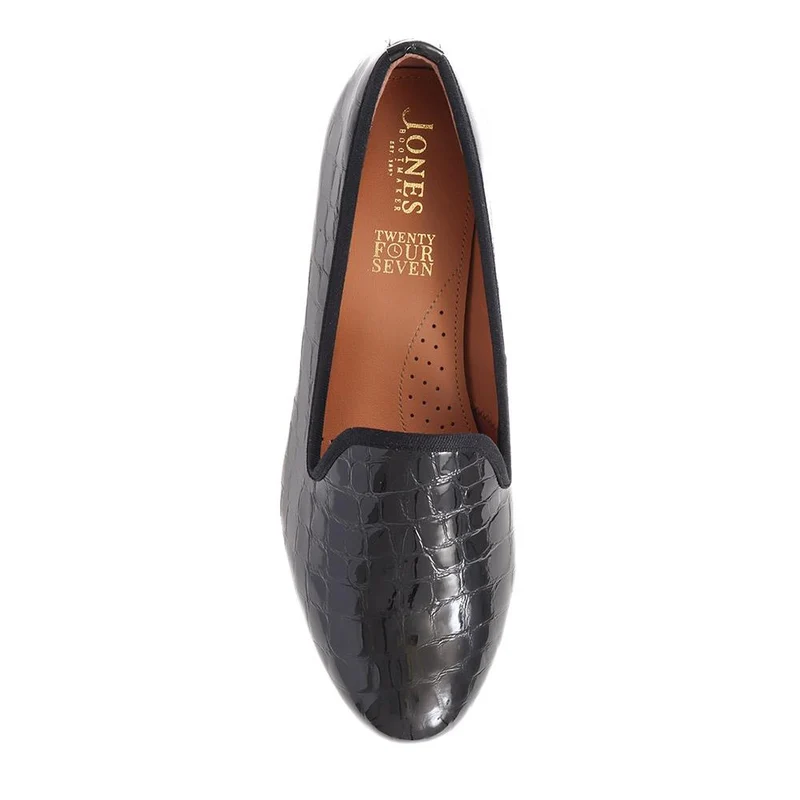 Solene Leather Pumps - SOLENE / 325 772 - Black Patent Croc